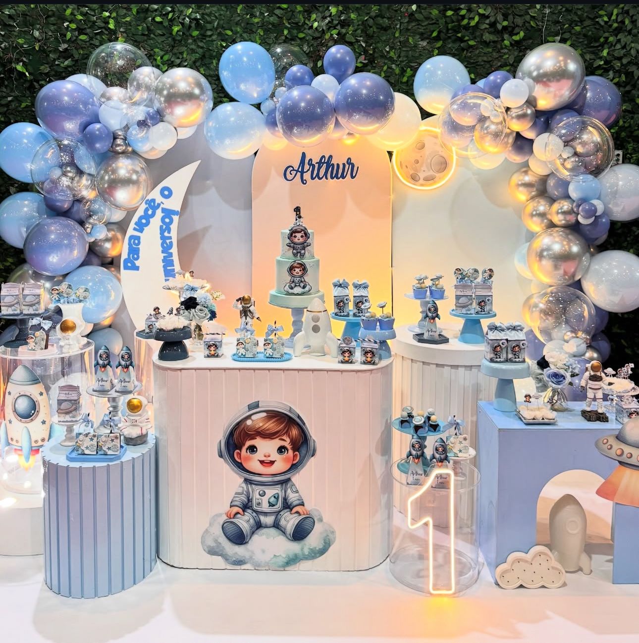 Space Theme Birthday Decoration Setup – A Cosmic Celebration for Kids