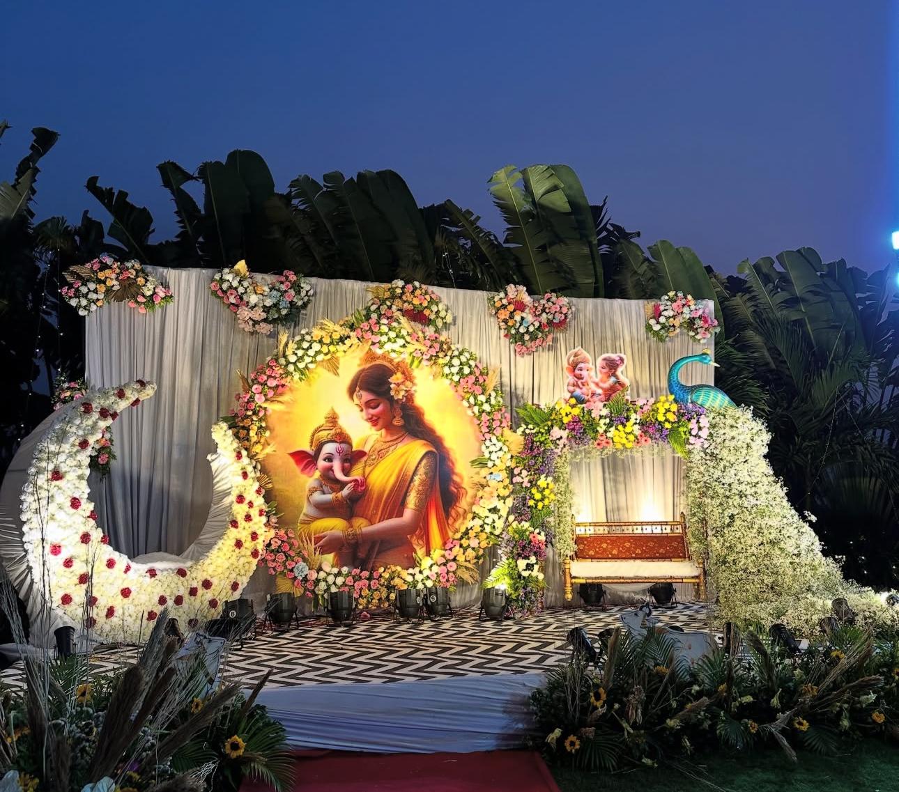 Charming Floral Backdrops for a Sweet Beginning With Artificial Flowers