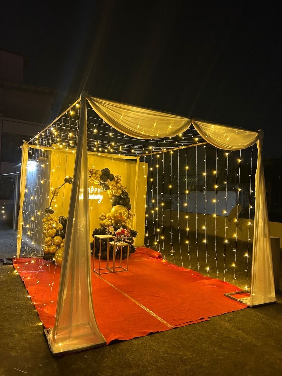 Romantic Cabana Birthday Decoration Setup