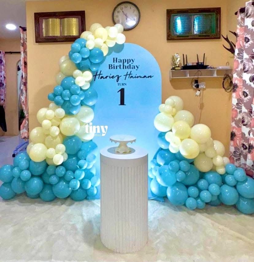 Luxury Aqua Balloon Birthday Decoration