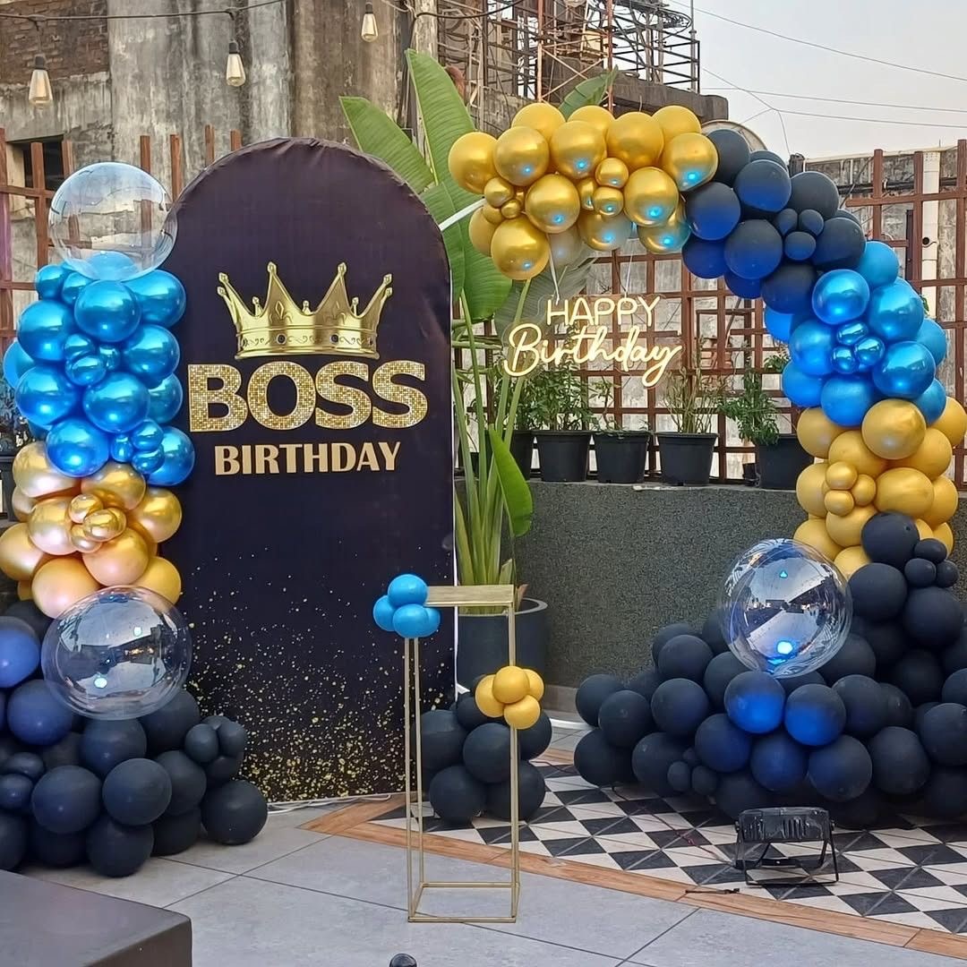Boss Theme Outdoor Birthday Decoration