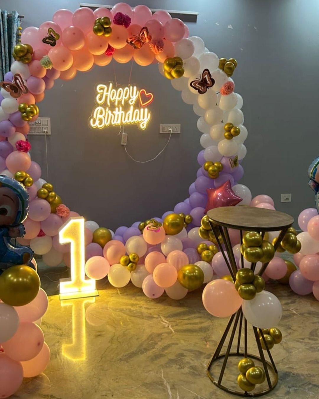 Butterfly Pastel Birthday Decoration