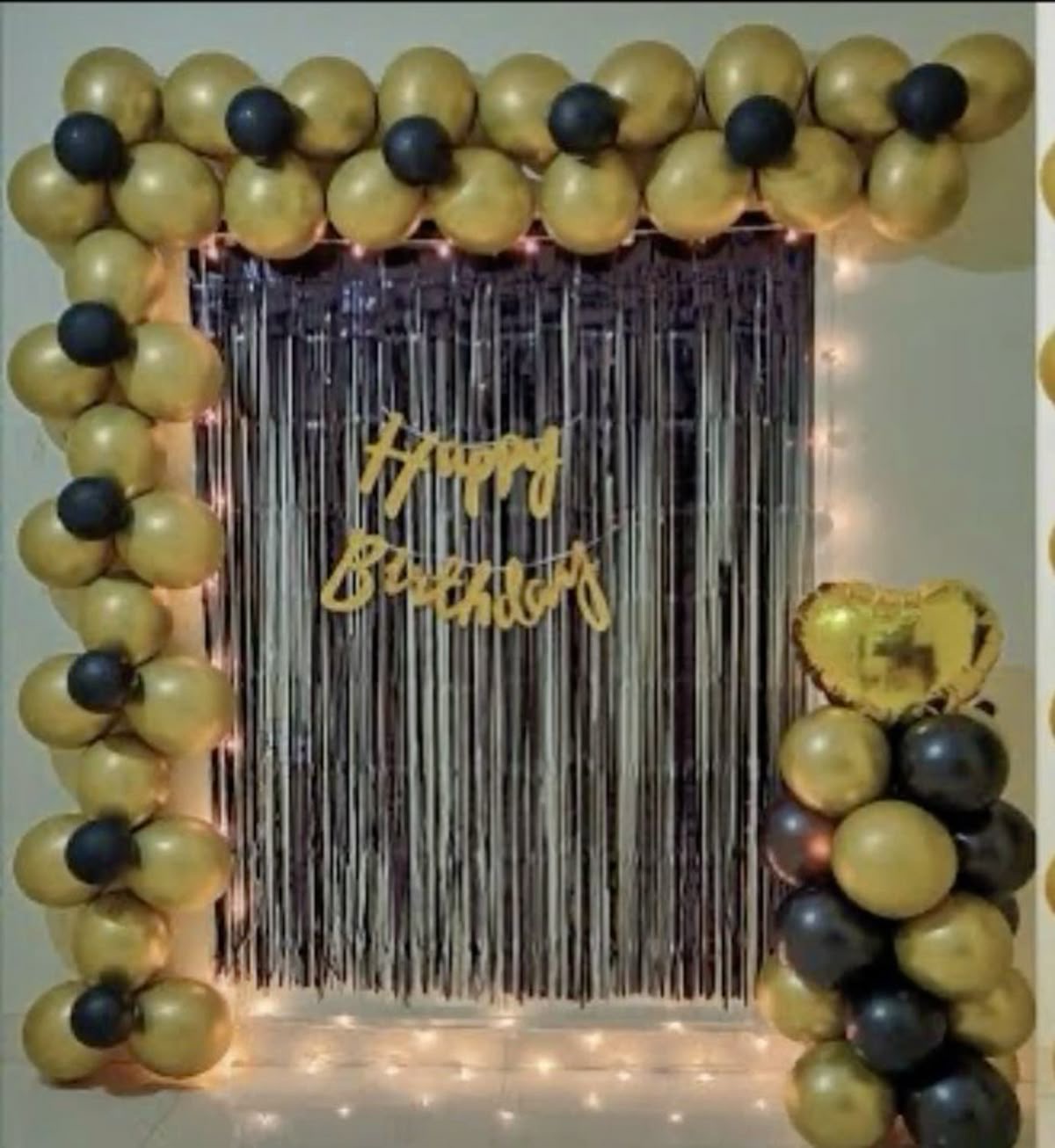 Golden Fringe Birthday Decoration