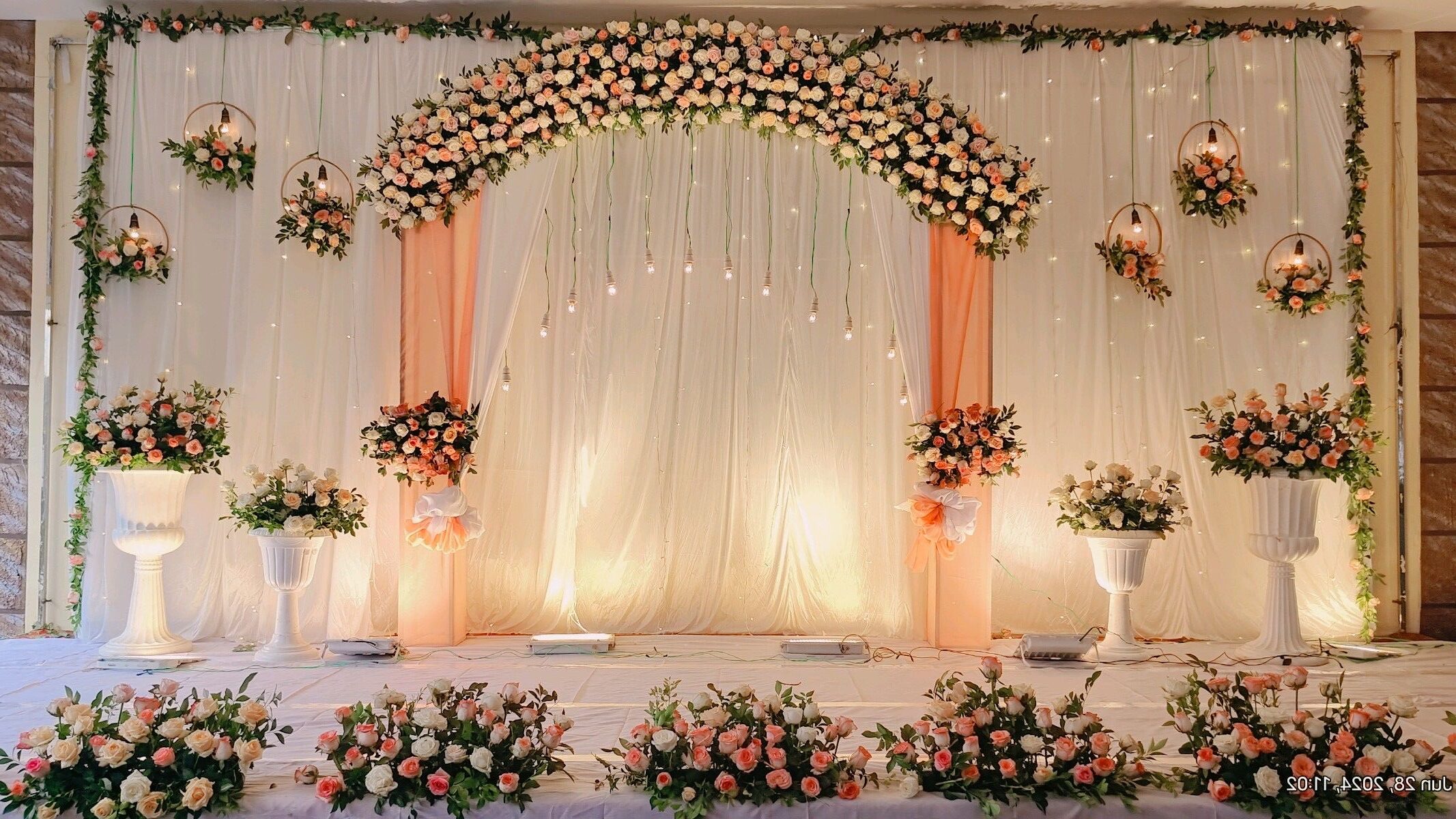 Traditional Floral Frame Reception Stage