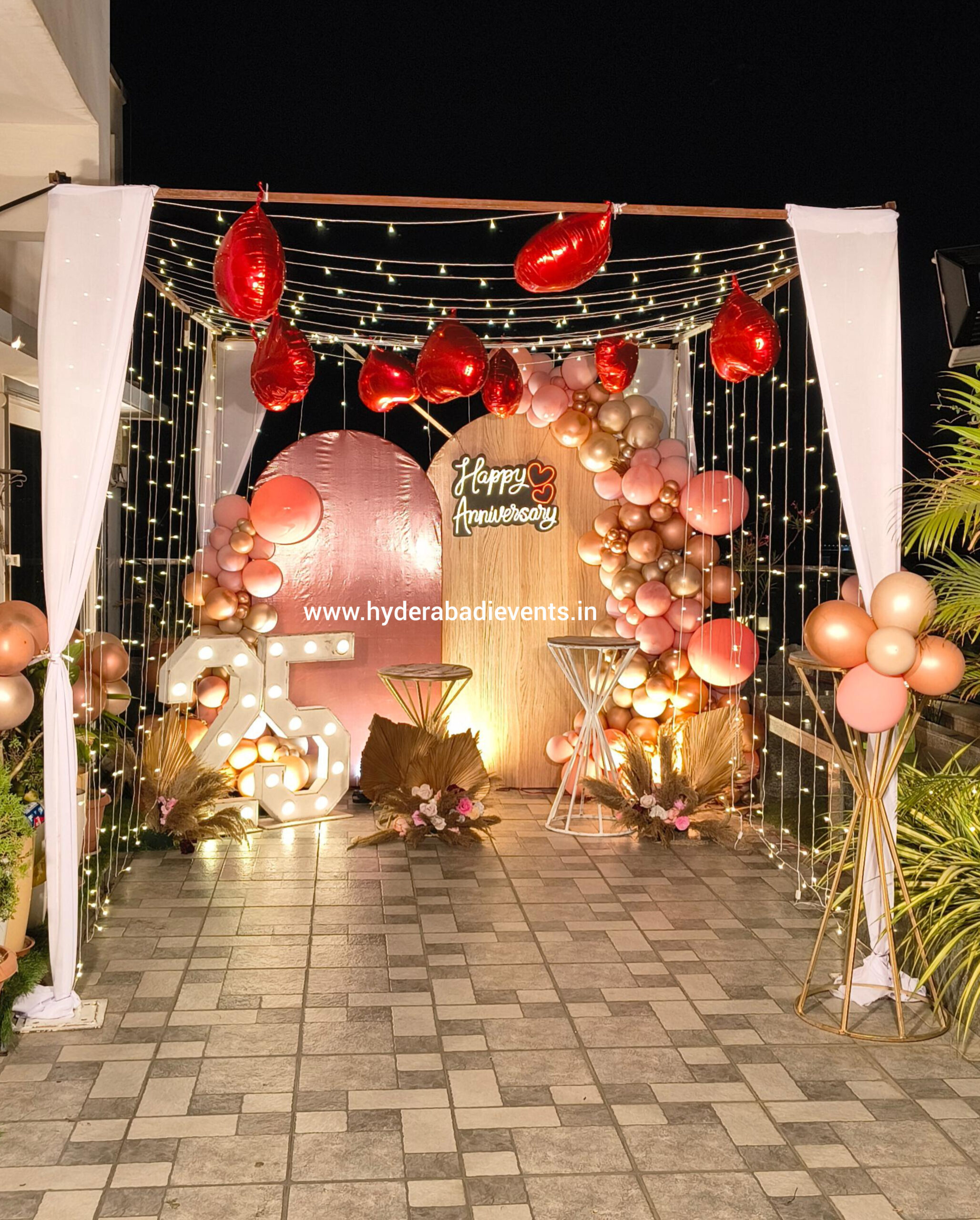Romantic Anniversary Cabana Decoration Setup