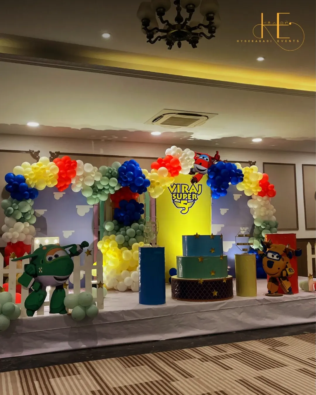 Super Wings Theme Birthday Decoration