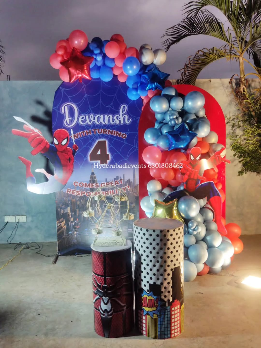 Spiderman Theme Birthday Setup