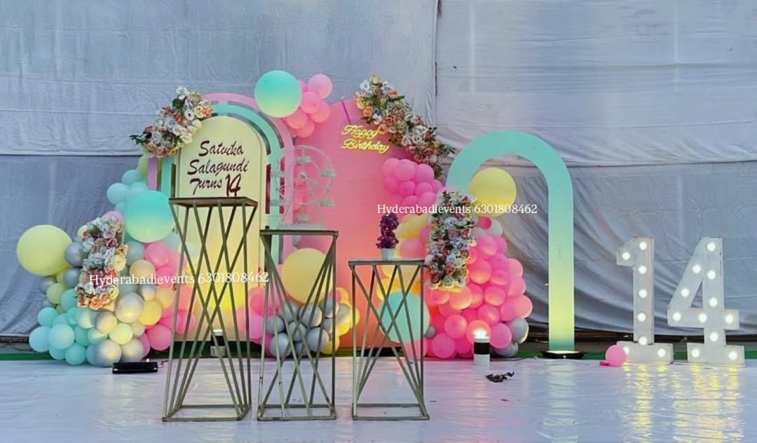 Teen Birthday Colorful Theme Decoration