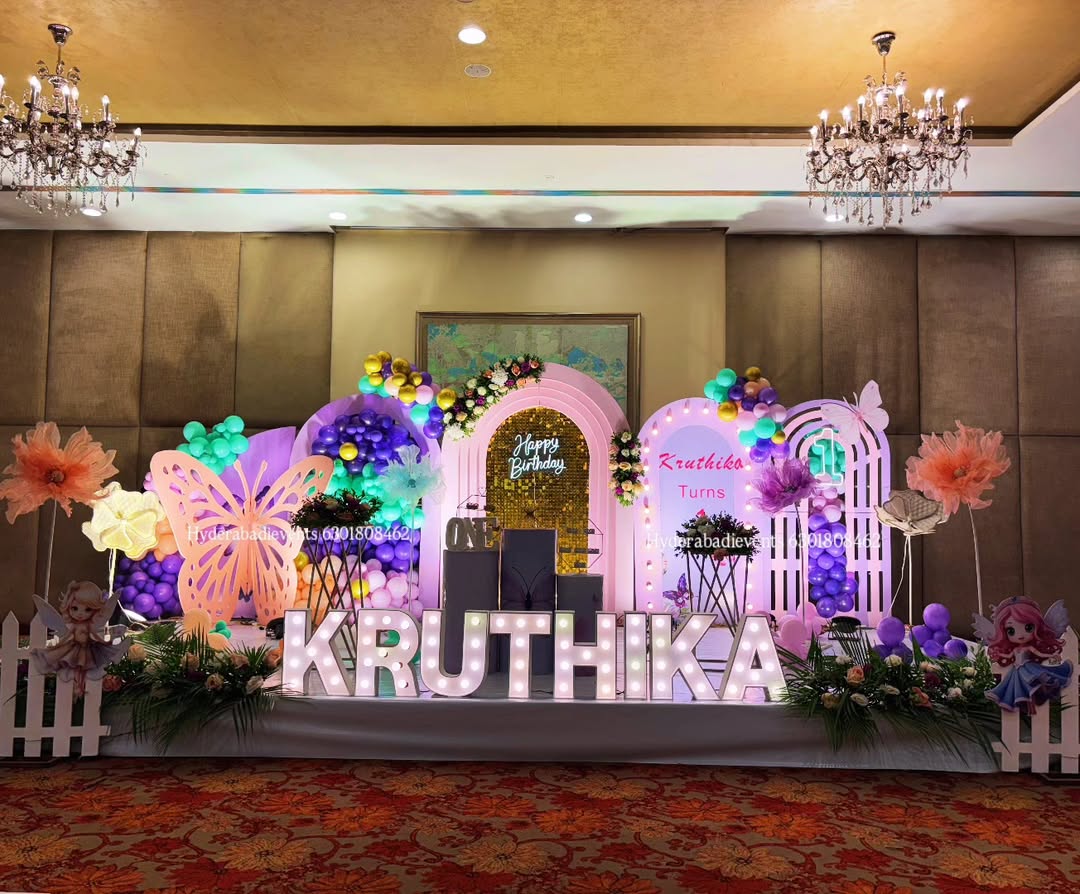 Butterfly Theme 1st Birthday Decoration