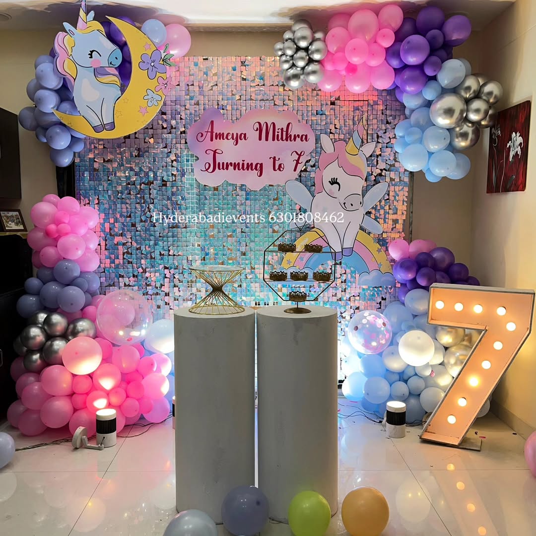 Unicorn Theme Birthday Decoration
