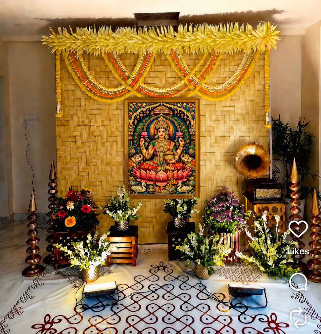 Lakshmi Pooja Traditional Decoration