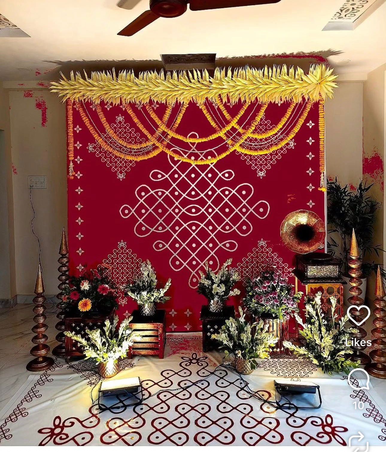 Red Traditional Seemantham Decoration