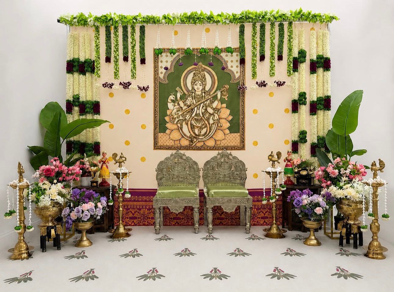 Saraswati Theme Seemantham Decoration