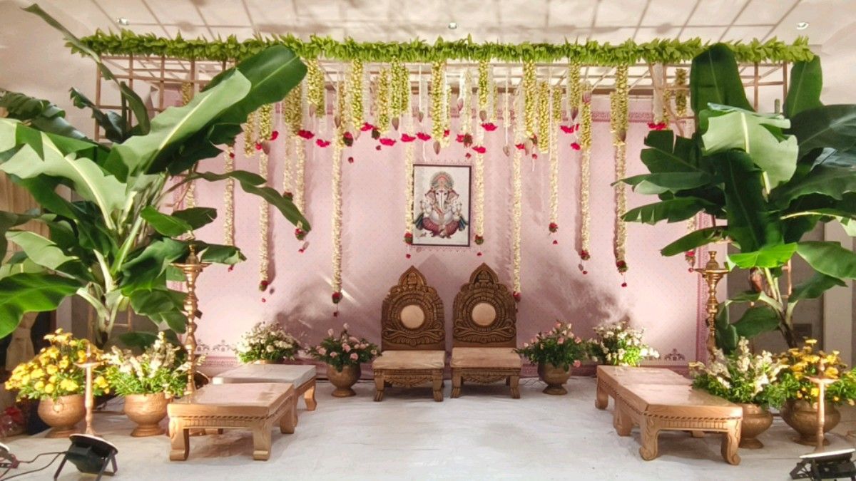 Luxury Banana Leaf Seemantham Decoration preview 1