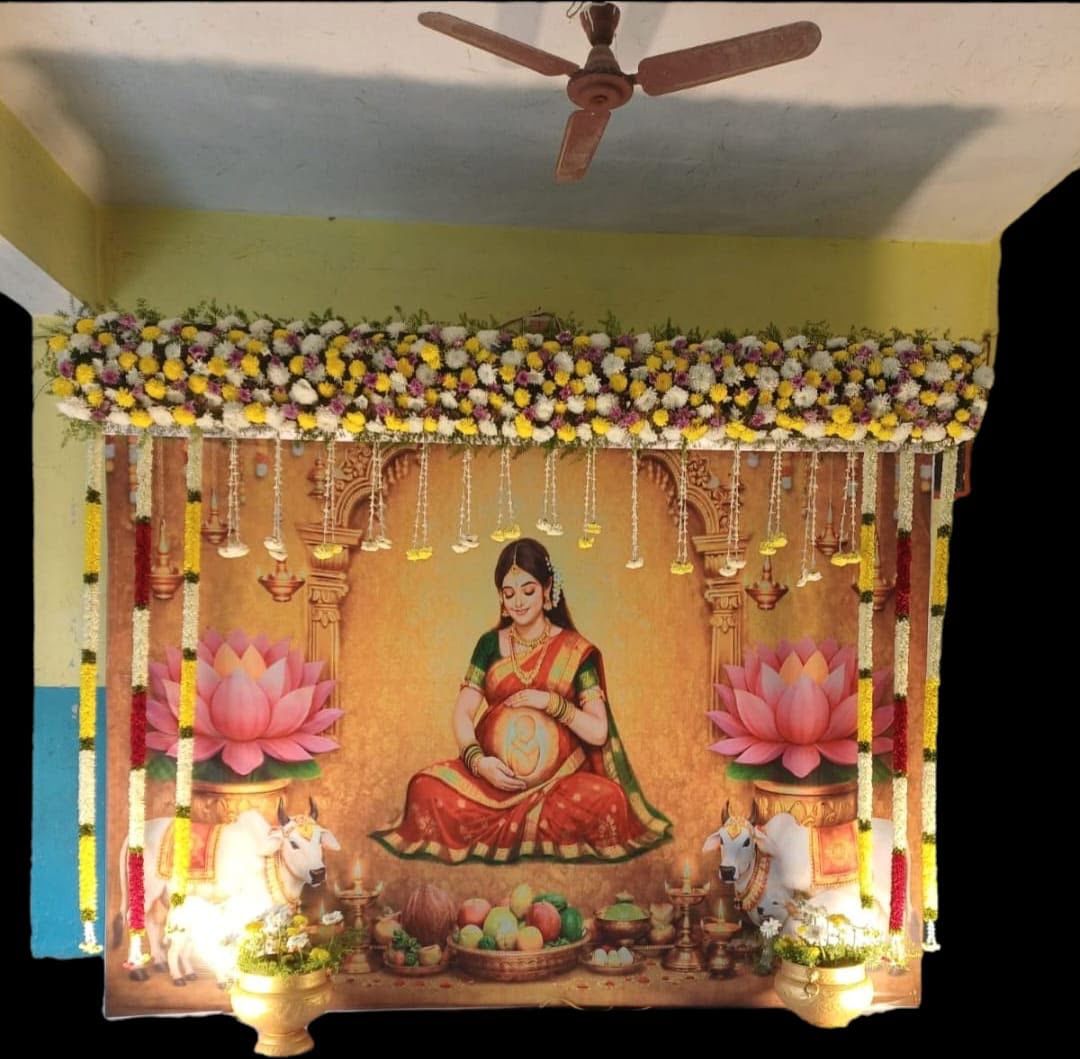 Royal Mother Theme Godh Bharai Decoration