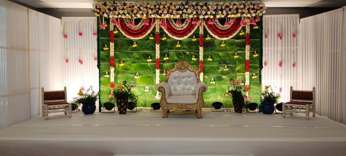 Traditional Banana Leaf Stage Decoration