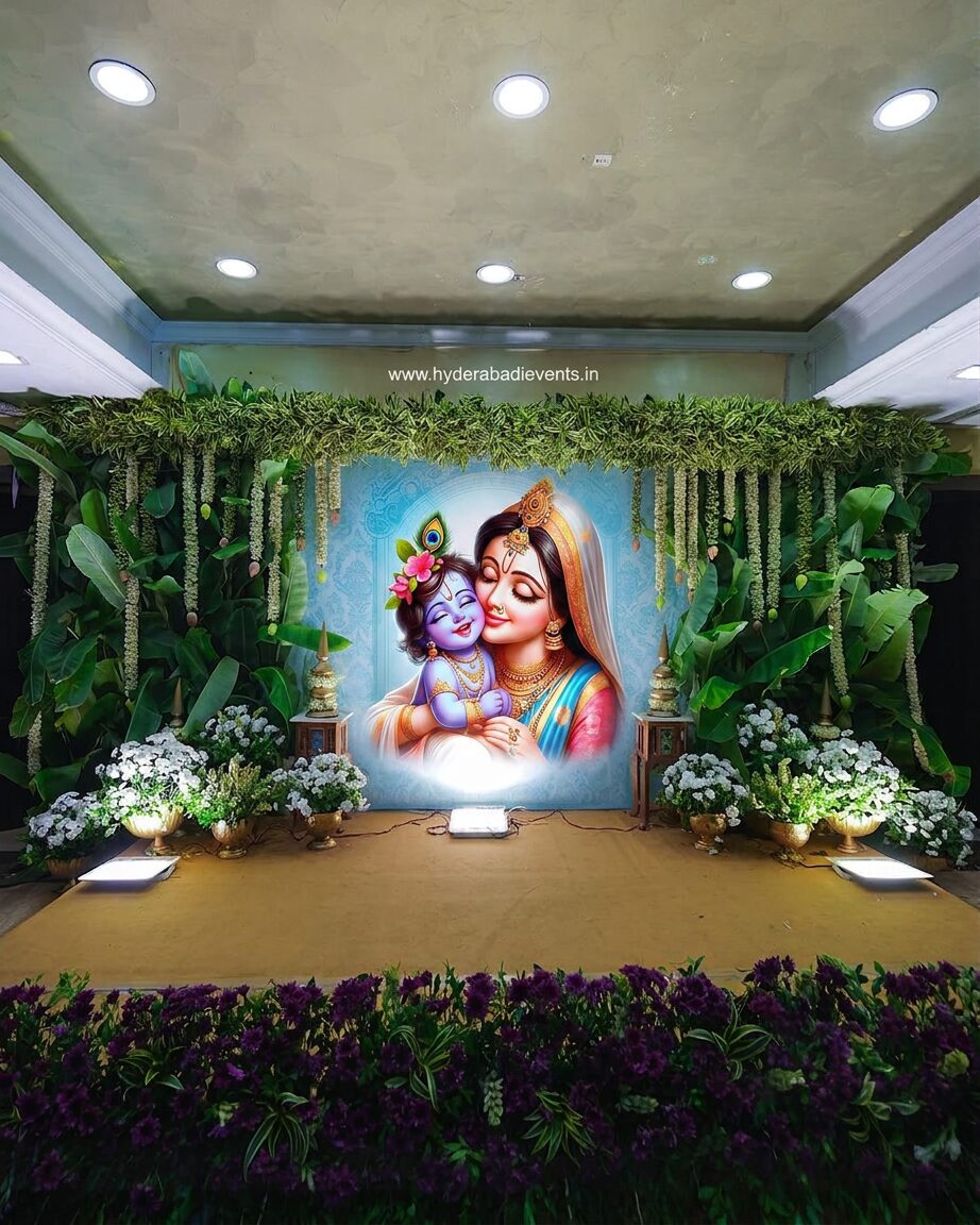 Luxury Yashoda Krishna Naming Ceremony Decoration