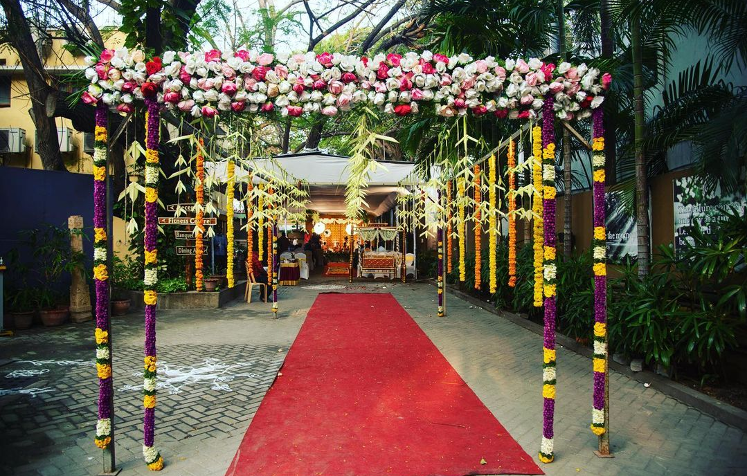 A fragrant floral welcome awaits at the door!