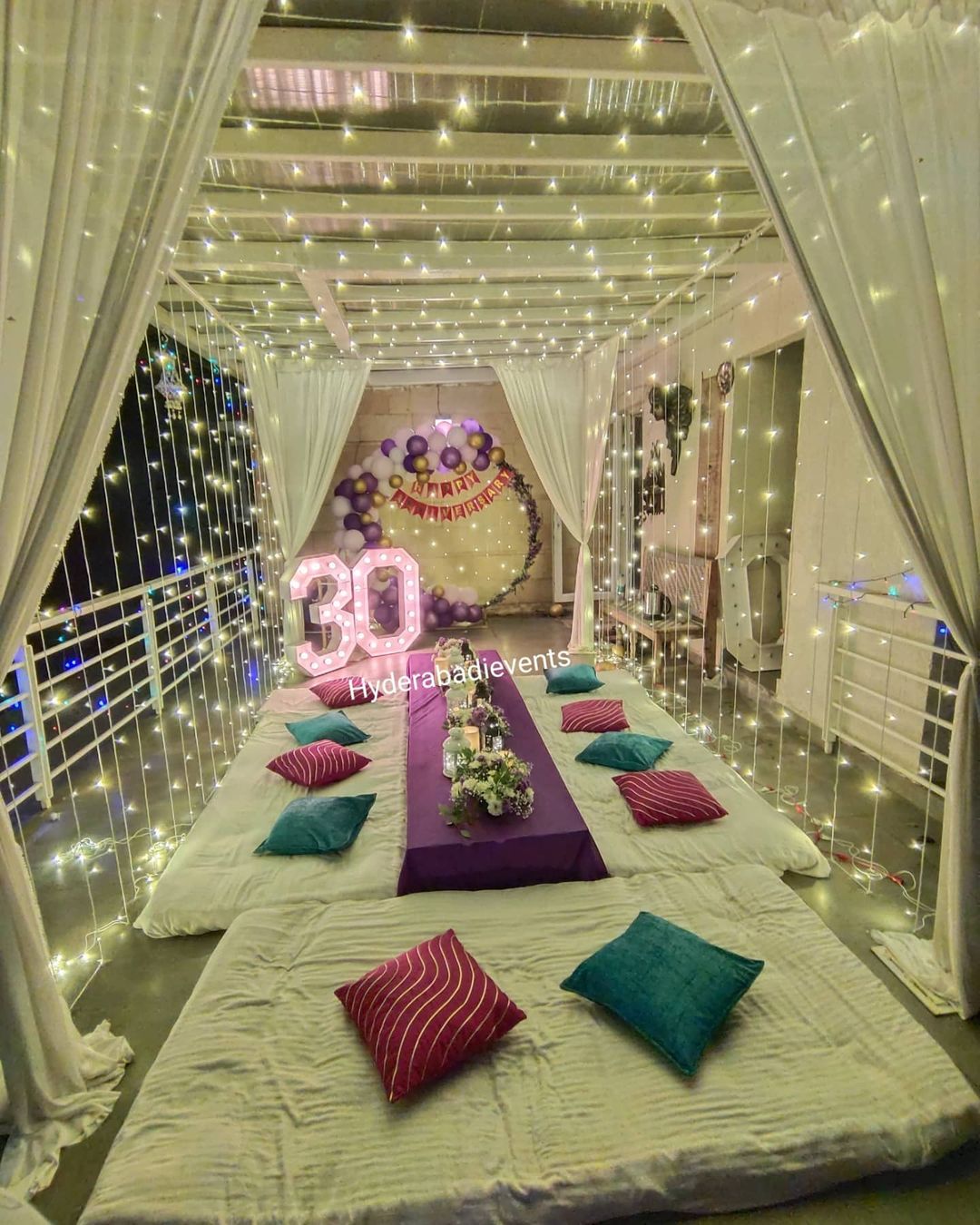 Anniversary Decor In a Unique Style With Cabana Setup