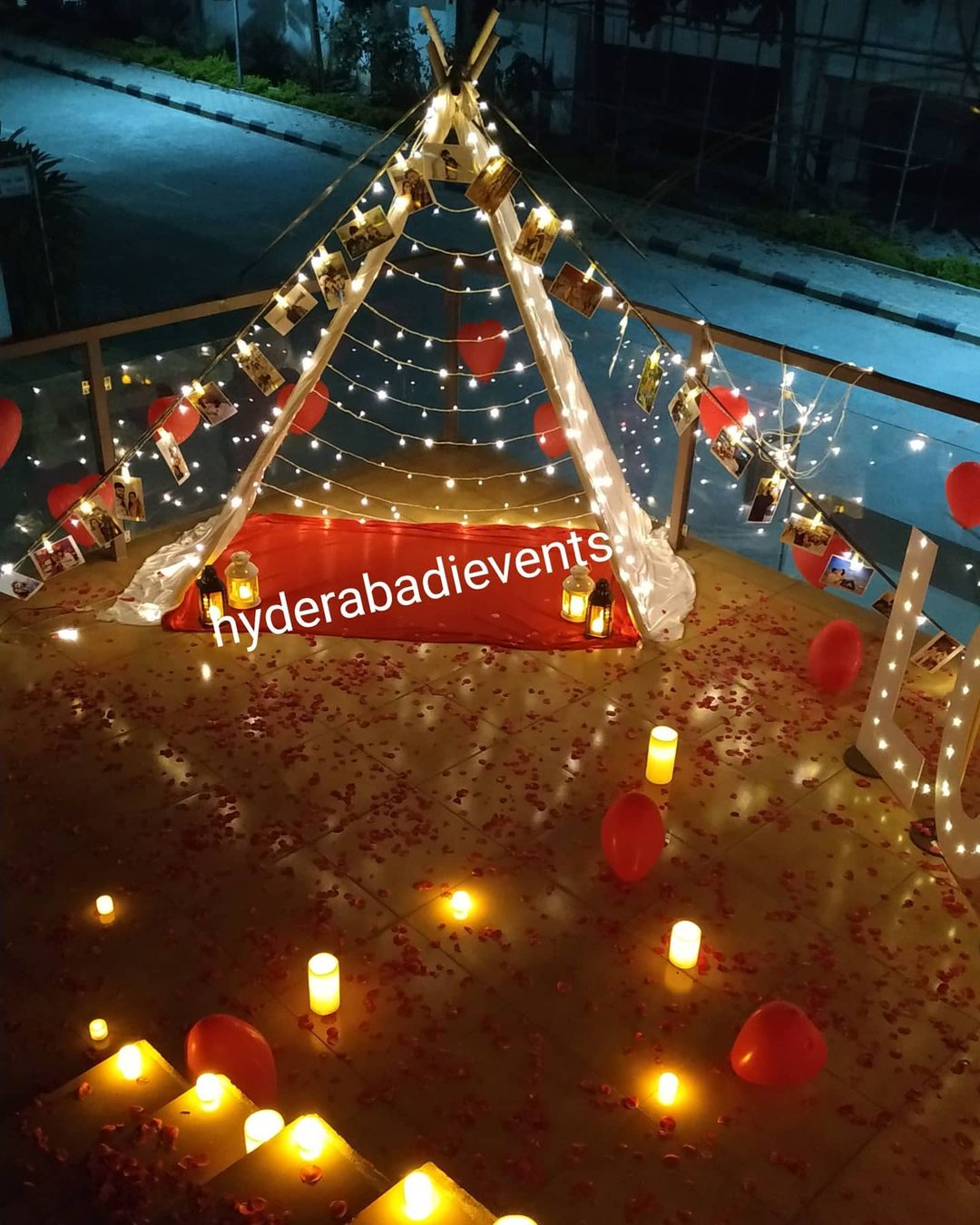 Very Classy & Unique Proposal Canopy Setup