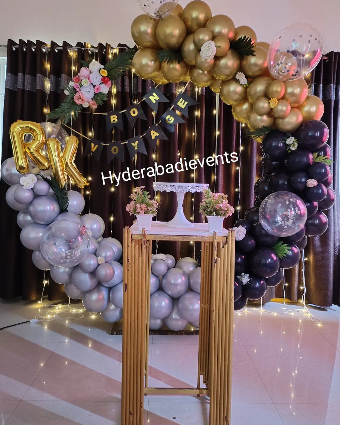 Simple & Cute Bon Voyage (Happy Journey) Backdrop