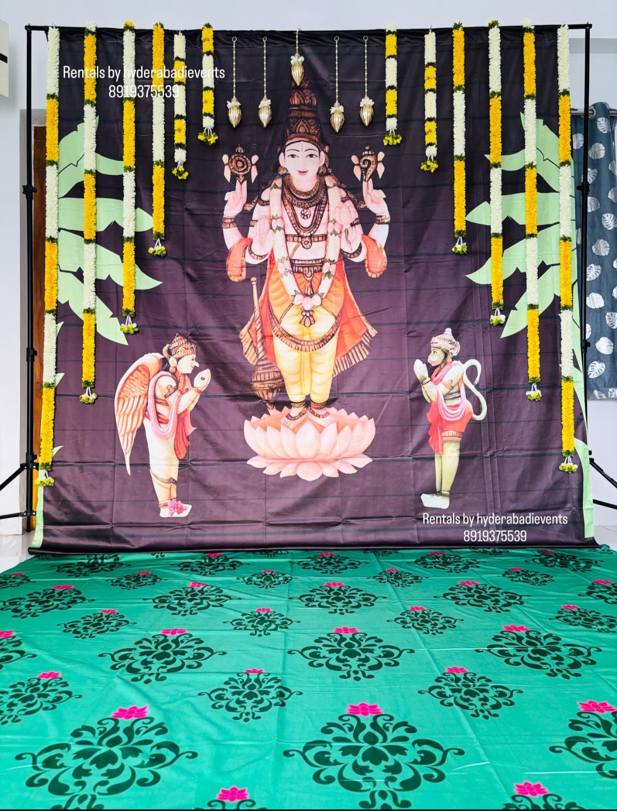 Lord Venkateswara Pooja Backdrop Rental Hyderabad