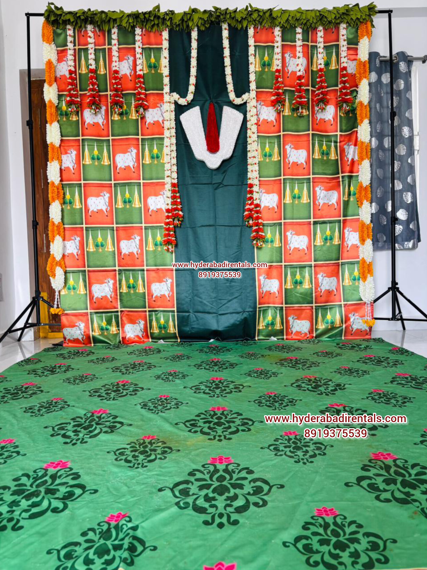 Vaishnav Namam Traditional Backdrop Rental Hyderabad