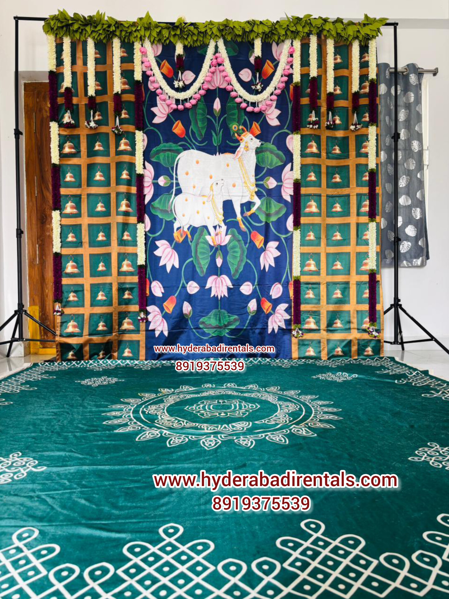 Cow Lotus Traditional Backdrop Rental Hyderabad