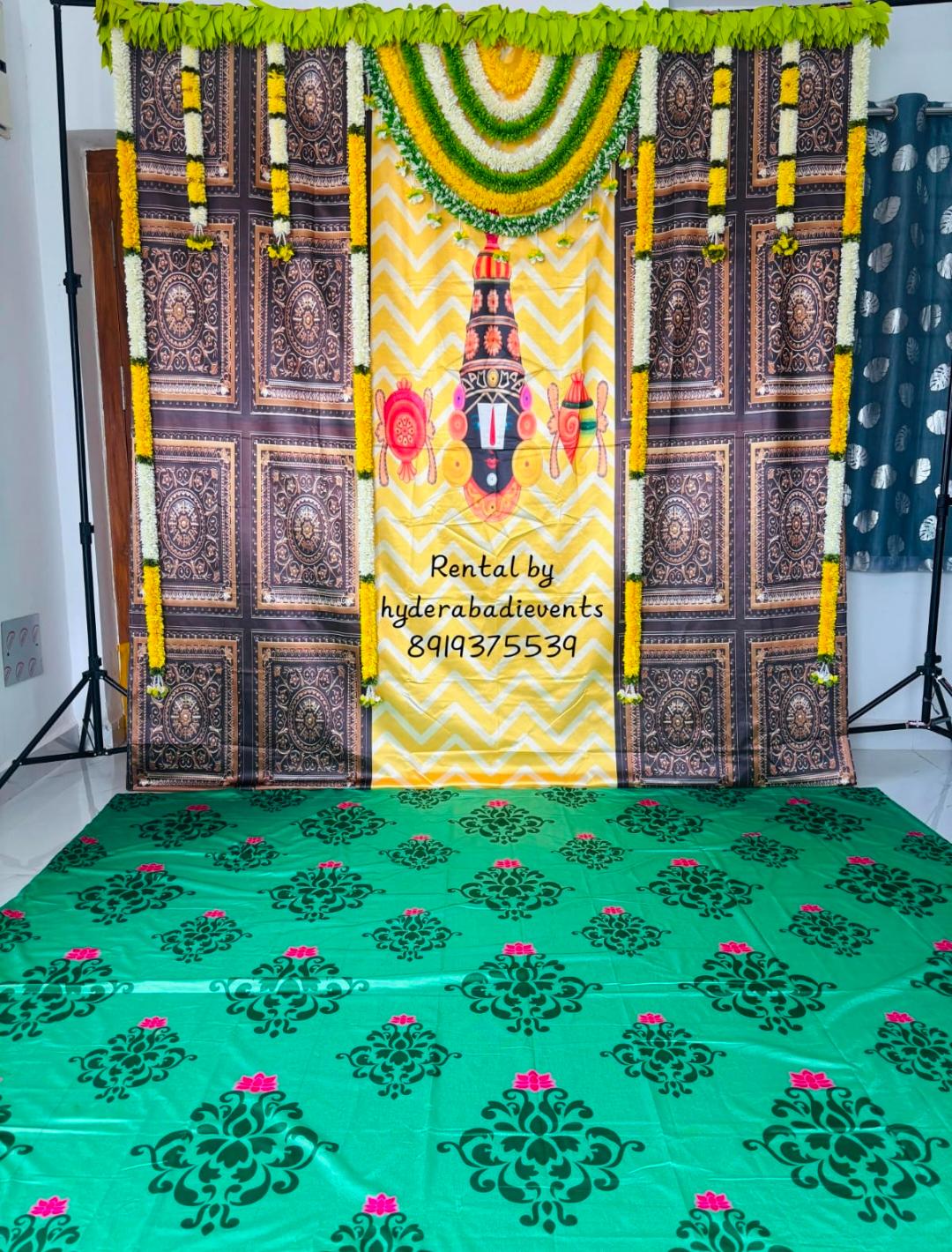 Tirupati Balaji Traditional Backdrop Rental Hyderabad