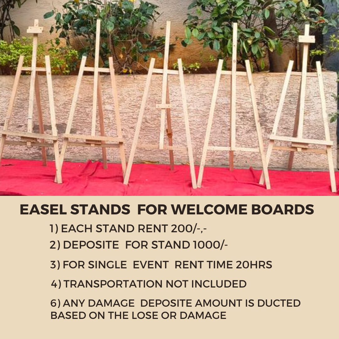 Welcome Board Easel Stand Rental Hyderabad