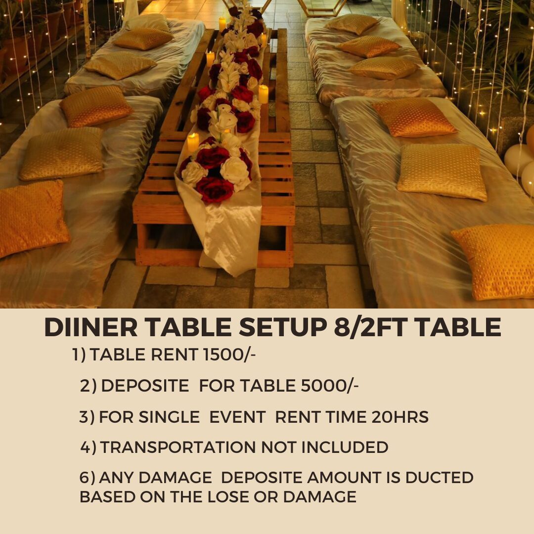 Luxury Dinner Table Setup Rental Hyderabad