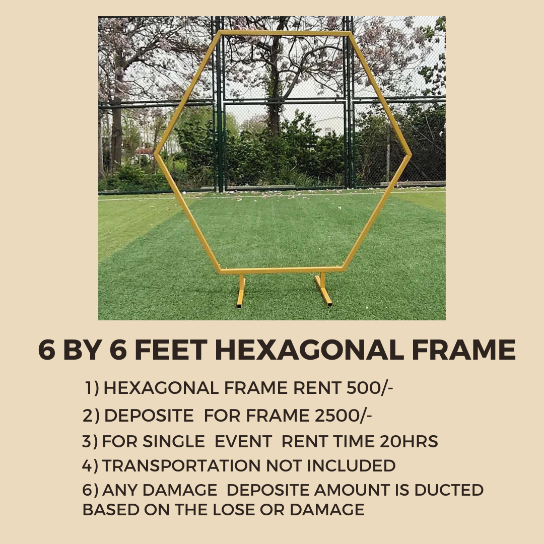 6 By 6 Feet Hexagonal Shape Frame Rent Available