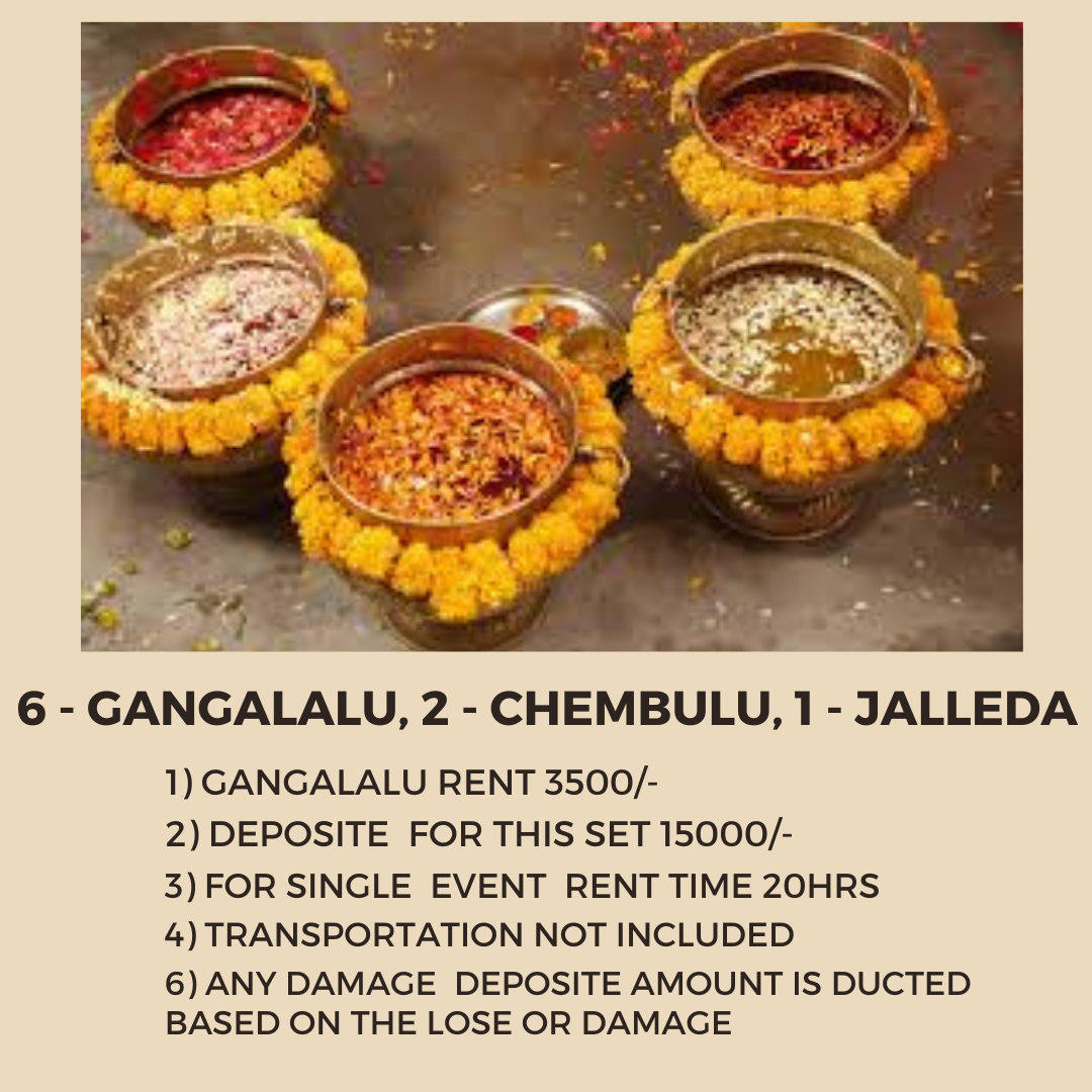 Gangalalu Set Rent Available