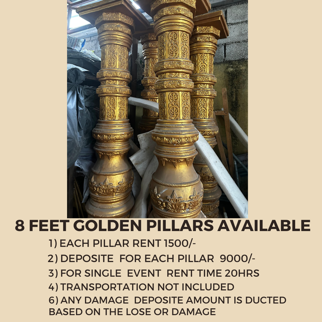 8 Feet , 4 Mandapam Pillars Rent Available